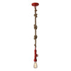 Suspension Regia rouge, H 145 cm
