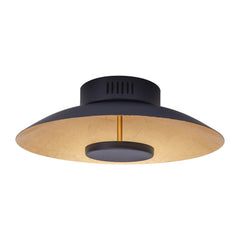 Plafonnier Firenze noir et doré, Ø 30 cm