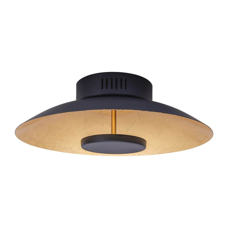Plafonnier Firenze noir et doré, Ø 40 cm
