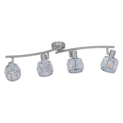 Plafonnier Josefa transparent, verre, L 70 cm