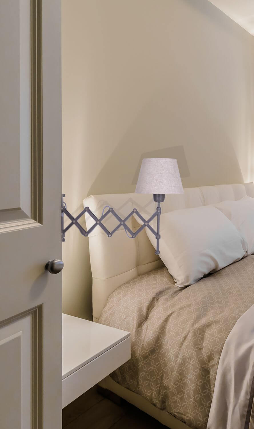 Applique murale Adrienne bois, tissu