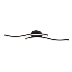 Plafonnier Onda noir, L 65 cm