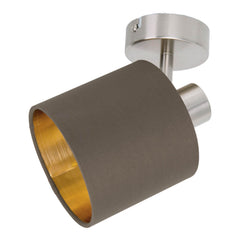 Plafonnier Maron marron, tissu, H 18,5 cm