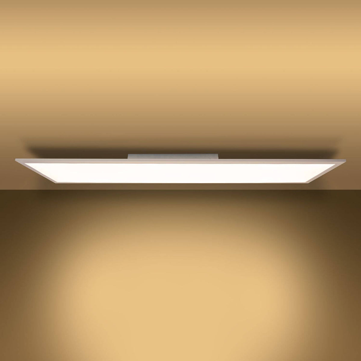 Plafonnier Nico blanc, L 119,5 cm