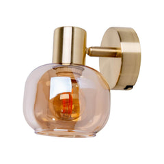 Plafonnier Libby laiton, verre, H 16 cm