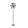 Lampadaire Explosion chromé, verre