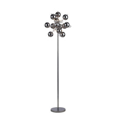 Lampadaire Explosion chromé, verre