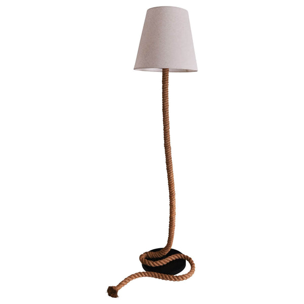 Lampadaire Rope bois, tissu