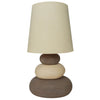 Lampe à poser Stoney bois, tissu