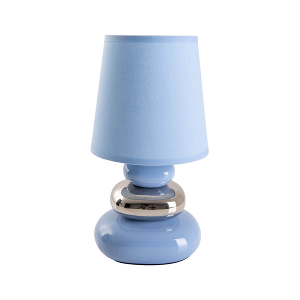 Lampe à poser Stoney bleu, tissu