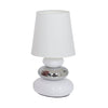 Lampe à poser Stoney blanche, tissu