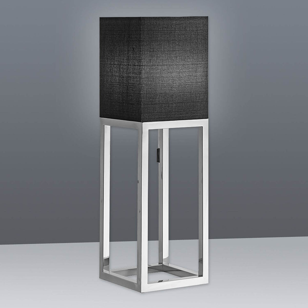Lampe à poser Alfa noire, tissu