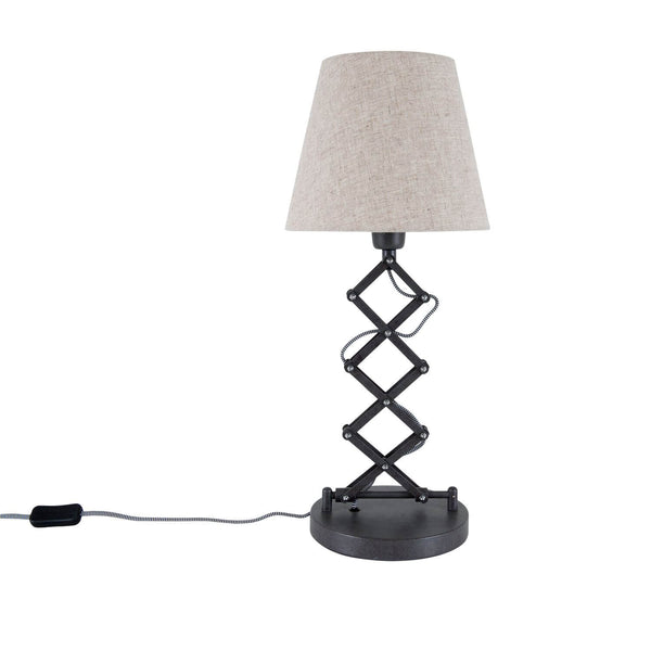 Lampe à poser Adrienne bois, tissu