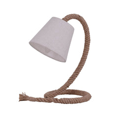 Lampe à poser Rope bois, tissu