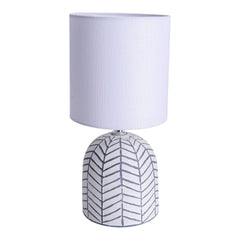 Lampe à poser Folio blanche, tissu