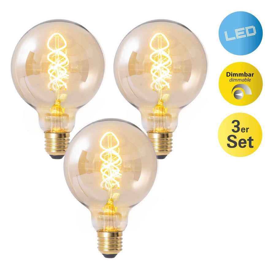 Lot de 3 ampoules LED ambrée, 4,9 W | Näve