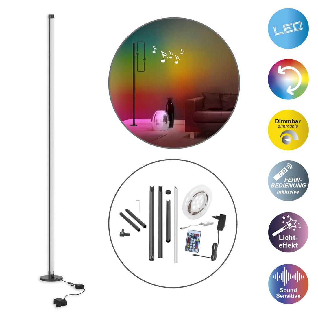 Lampadaire Motion Light multicolore