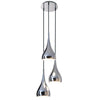 Suspension Style chromée, H 120 cm