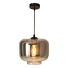 Suspension Vaso anthracite et fumée, verre