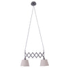 Suspension Adrienne bois, tissu, H 135 cm