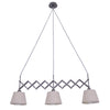Suspension Adrienne bois, tissu, H 130 cm