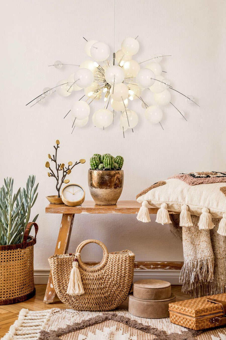 Suspension Explosion blanche, verre (7030923)