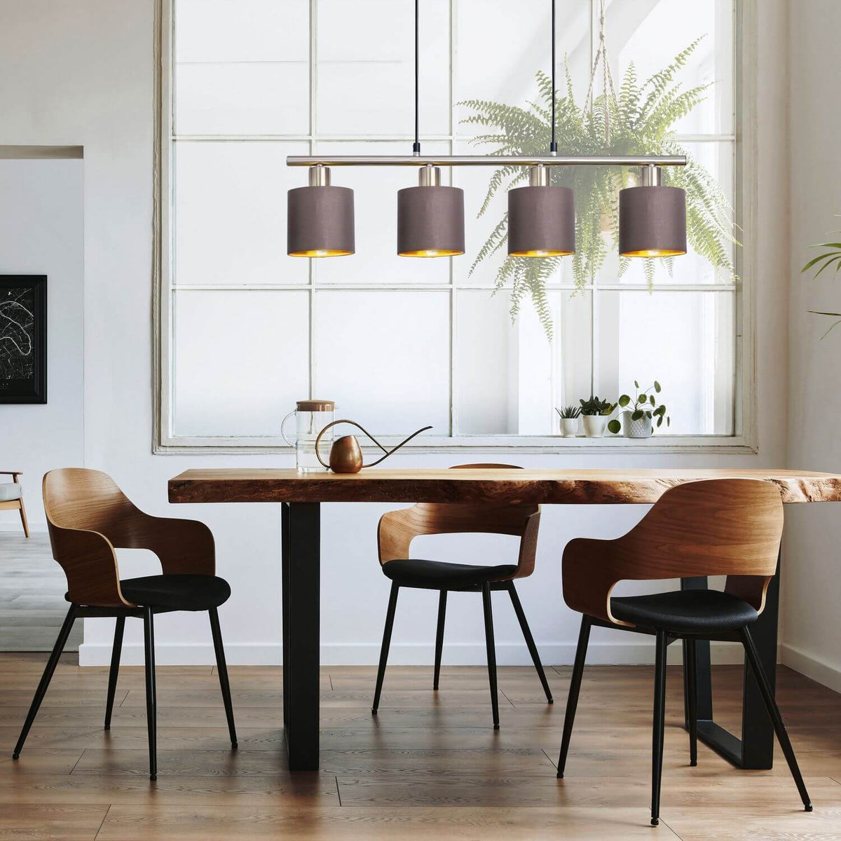 Suspension Maron marron, tissu