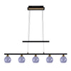 Suspension Brass noire, verre
