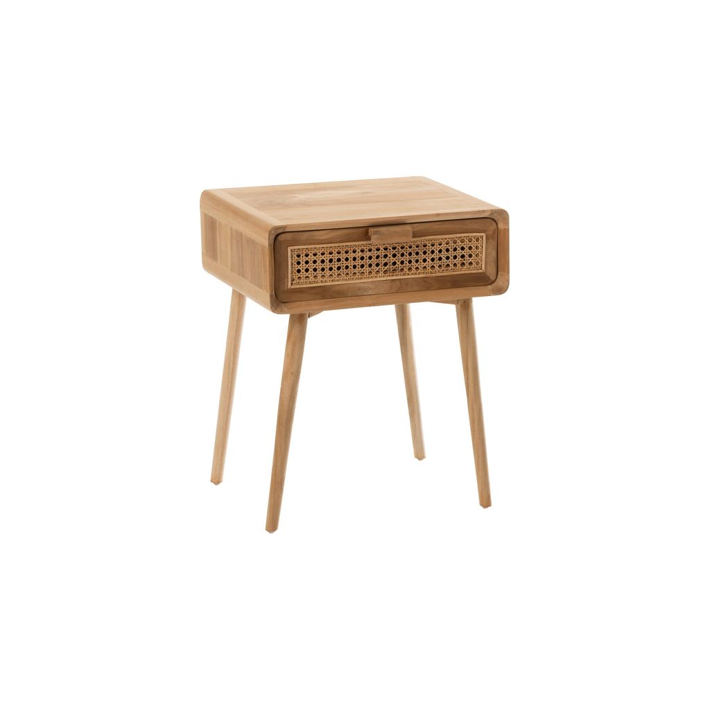 Table de chevet en bois de teck naturel Alis | Designix -     - https://designix.fr