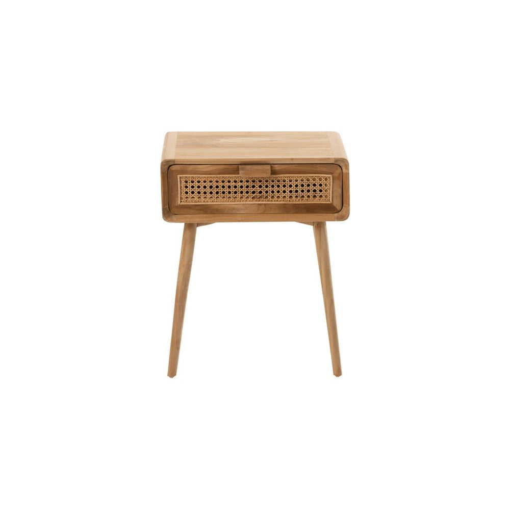 Table de chevet en bois de teck naturel Alis | Designix -     - https://designix.fr