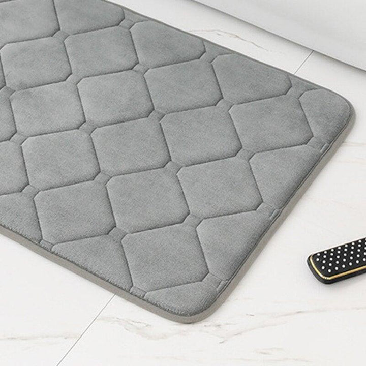 Non-slip Long Kitchen Mat Bath Carpet Floor Mats Home Entrance Doormat Absorbent Living Room Bathroom Lattice Washable Soft Rug | Designix - 0 40x60cm and 40x120cm grey  - https://designix.fr/