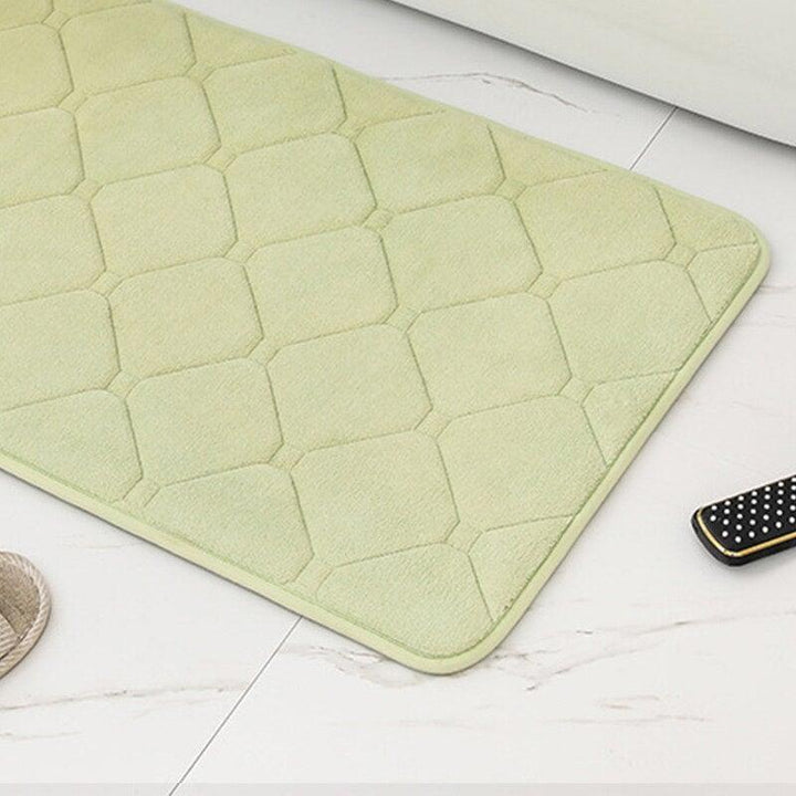 Non-slip Long Kitchen Mat Bath Carpet Floor Mats Home Entrance Doormat Absorbent Living Room Bathroom Lattice Washable Soft Rug | Designix - 0 40x60cm and 40x120cm Light Green  - https://designix.fr/