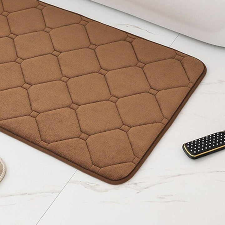 Non-slip Long Kitchen Mat Bath Carpet Floor Mats Home Entrance Doormat Absorbent Living Room Bathroom Lattice Washable Soft Rug | Designix - 0 40x60cm and 40x120cm Khaki  - https://designix.fr/