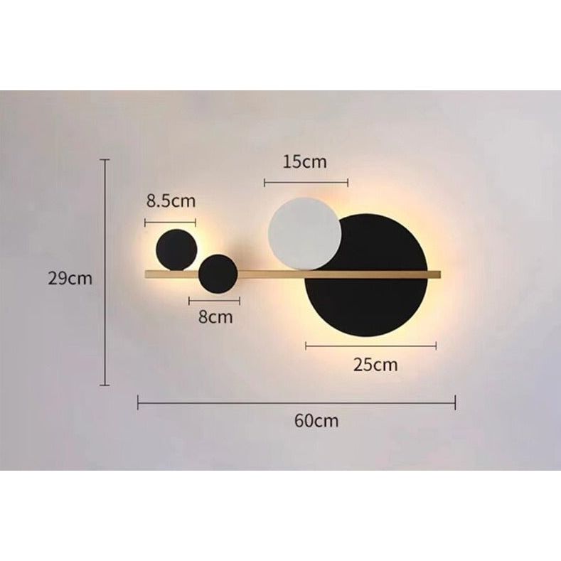 Art nordique Circle Bedside Led Wall Lamp | Designix - Amazon B-Small - https://designix.fr/