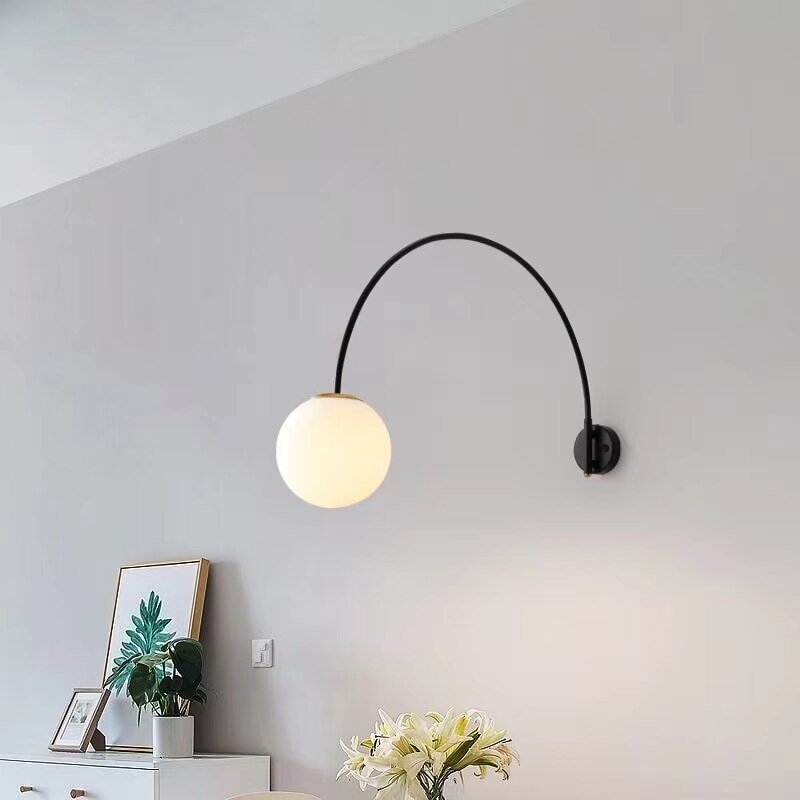 Nordic Bedside Wall Lamp Modern LED Living Room Dining Room Long Rod Fishing Multifunctional Rocker Sofa Light With Switch | Designix - 0    - https://designix.fr/
