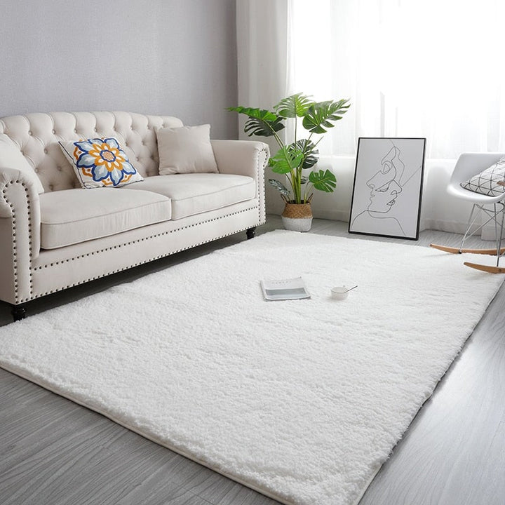 Nordic Fluffy Carpet For Bedroom Living Room Large Size Plush Anti-slip Soft  Door Mat White pink Red Children's Rugs For Room | Designix - 0    - https://designix.fr/
