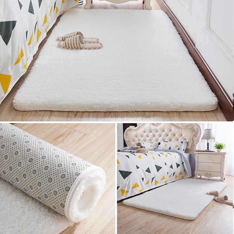 Nordic Fluffy Carpet For Bedroom Living Room Large Size Plush Anti-slip Soft  Door Mat White pink Red Children's Rugs For Room | Designix - 0 YGR-3 40X60cm 15x23inch  - https://designix.fr/