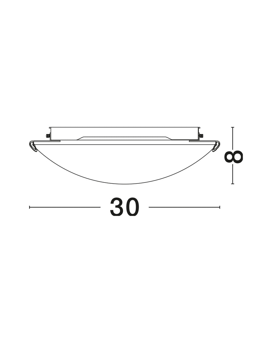 Plafonnier ERA 2 lumières blanc, cristal