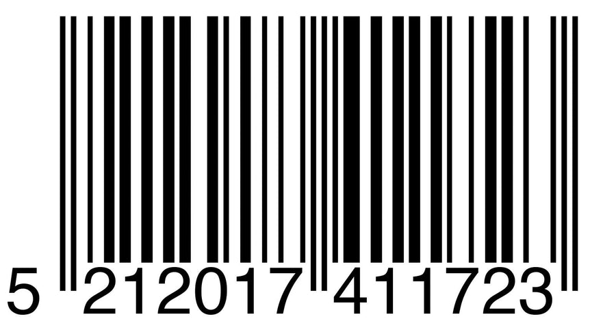Code-barres noir et blanc avec le numéro 5212017411723 du produit