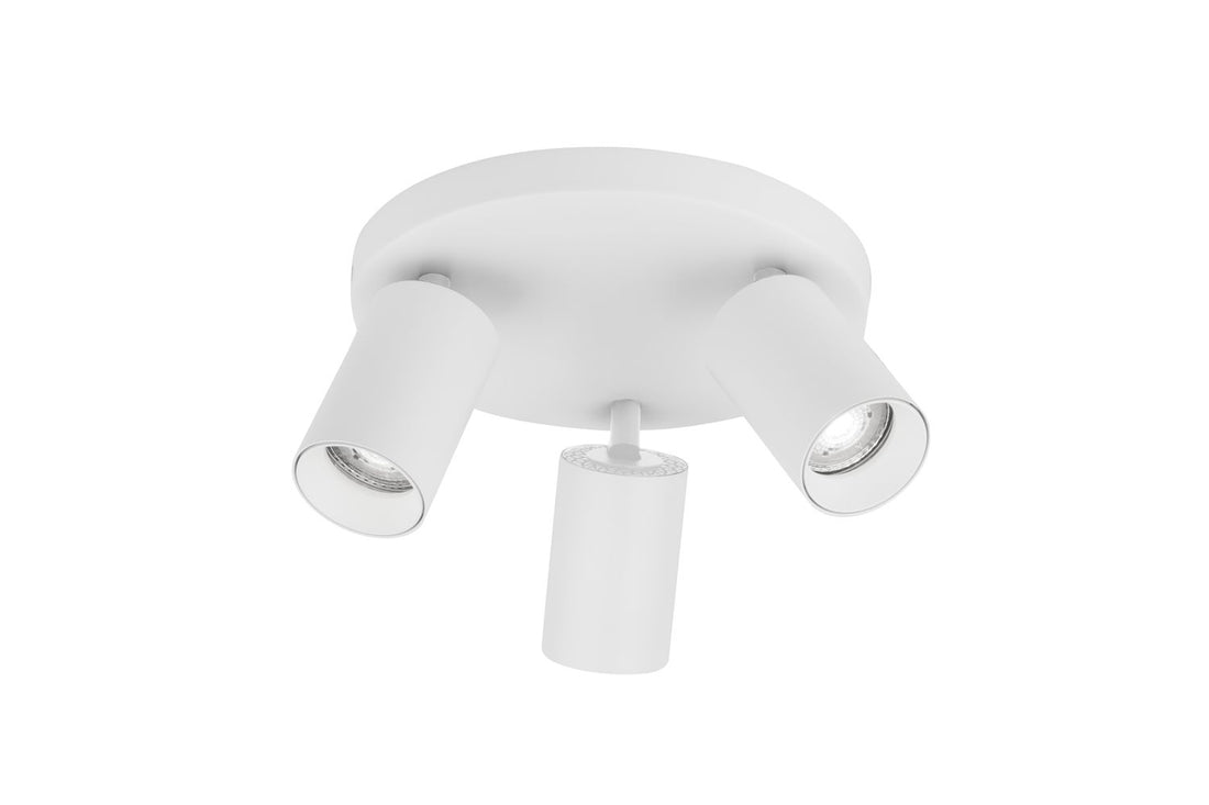 Plafonnier TOD 3 lumières blanc, Ø 22 cm