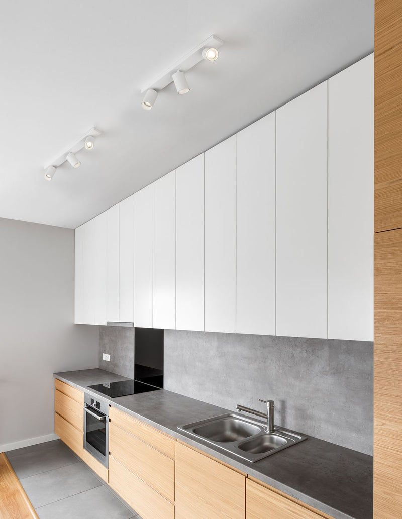 Plafonnier TOD 3 lumières blanc, L 55 cm