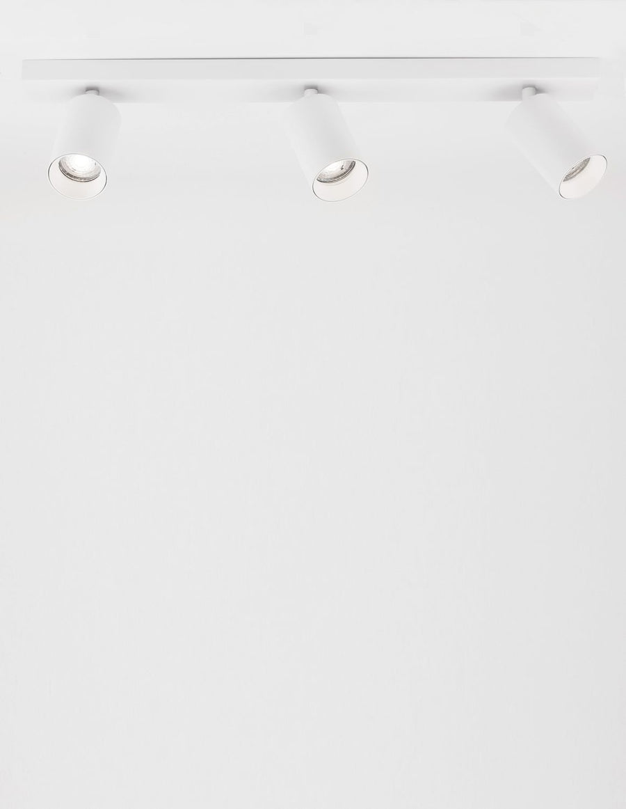 Plafonnier TOD 3 lumières blanc, L 55 cm