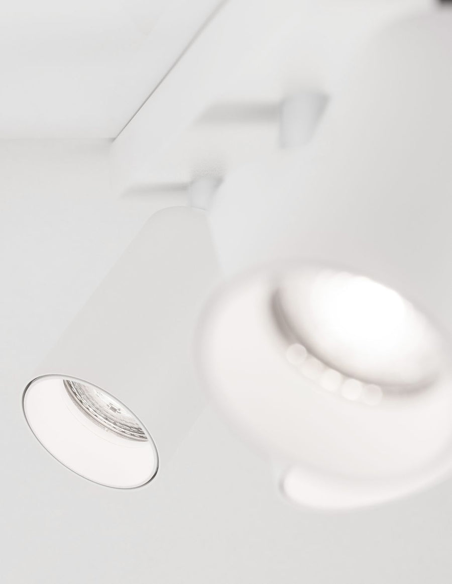 Plafonnier TOD 3 lumières blanc, L 55 cm