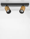 Plafonnier Inus 2 lumières noir