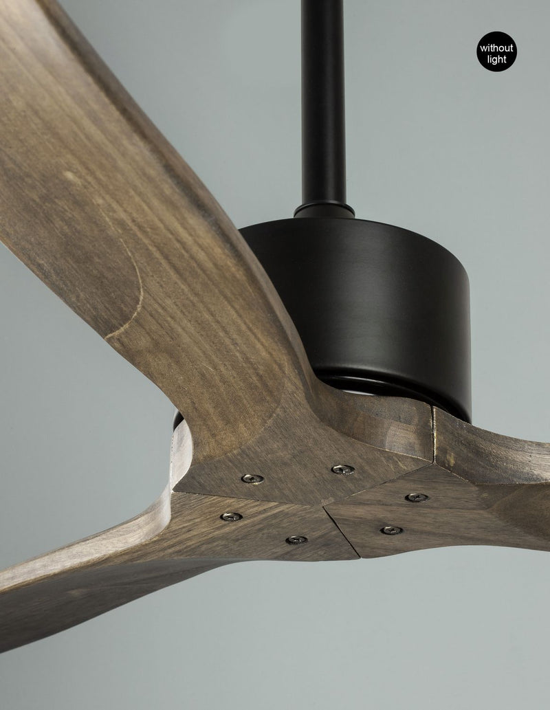Ventilateur de plafond lumineux Vento noir, bois