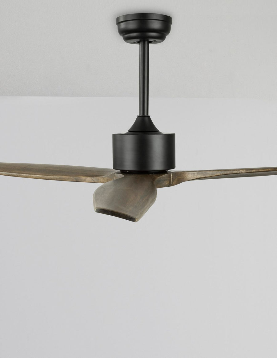 Ventilateur de plafond lumineux Vento noir, bois
