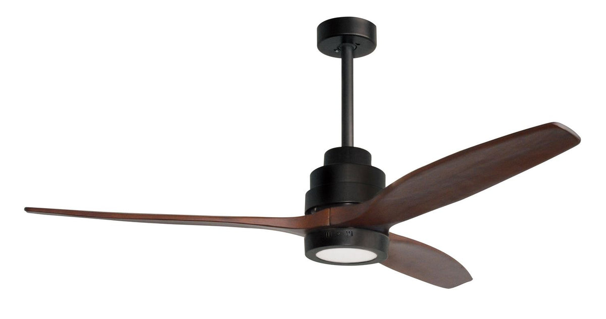 Ventilateur de plafond lumineux Sabal noir, verre