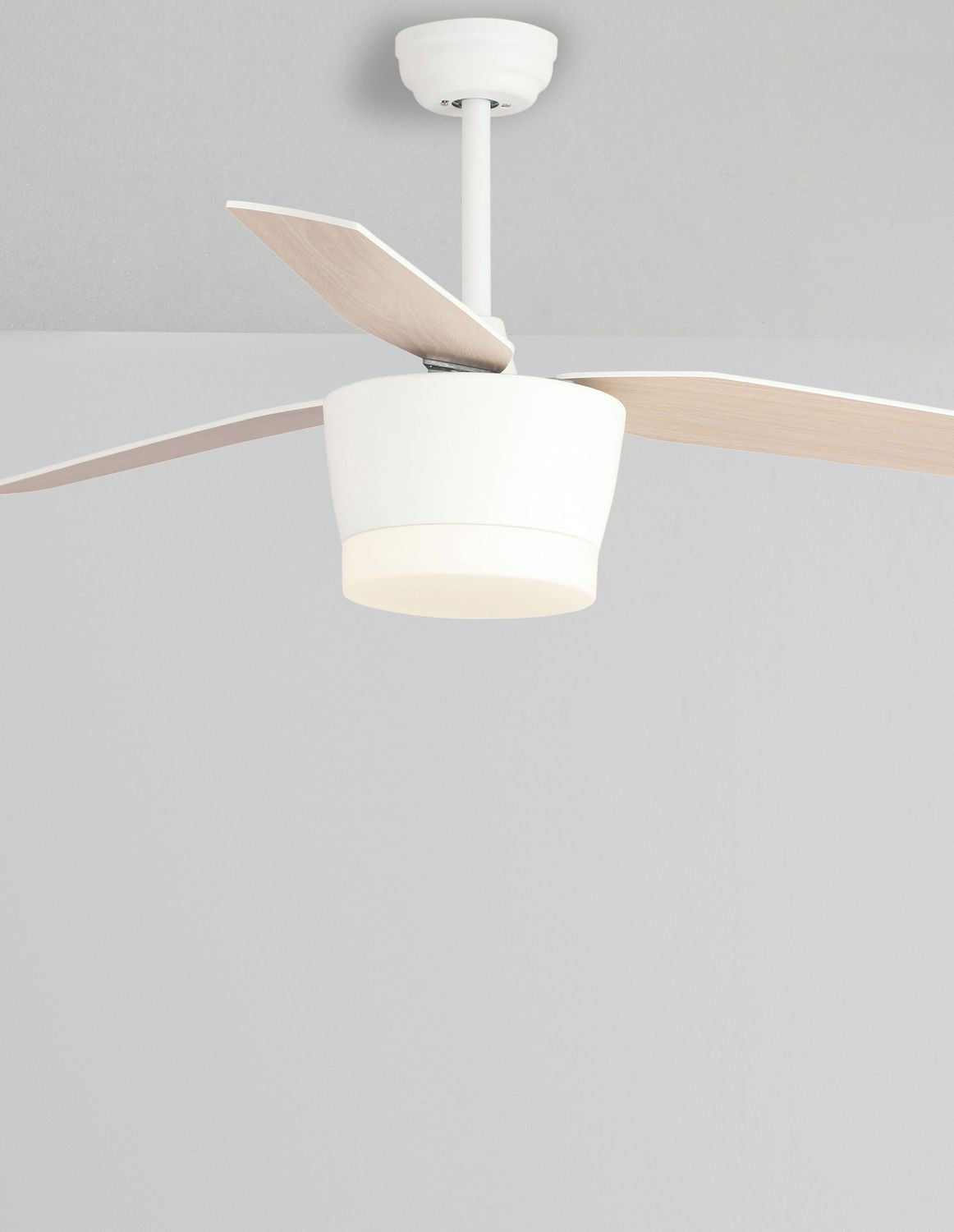Ventilateur de plafond lumineux Monsoon blanc, verre