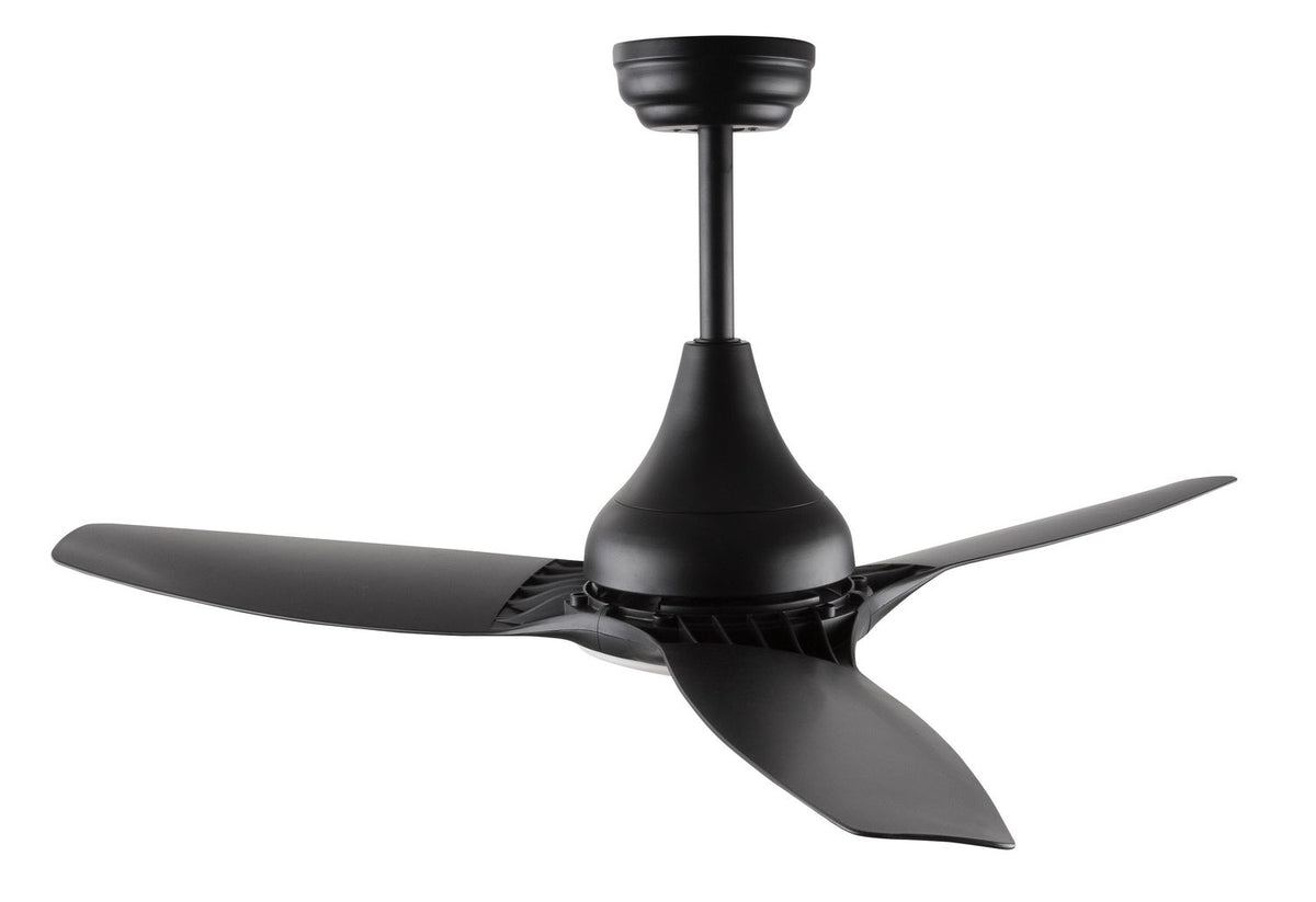 Ventilateur de plafond lumineux Samoa noir, verre