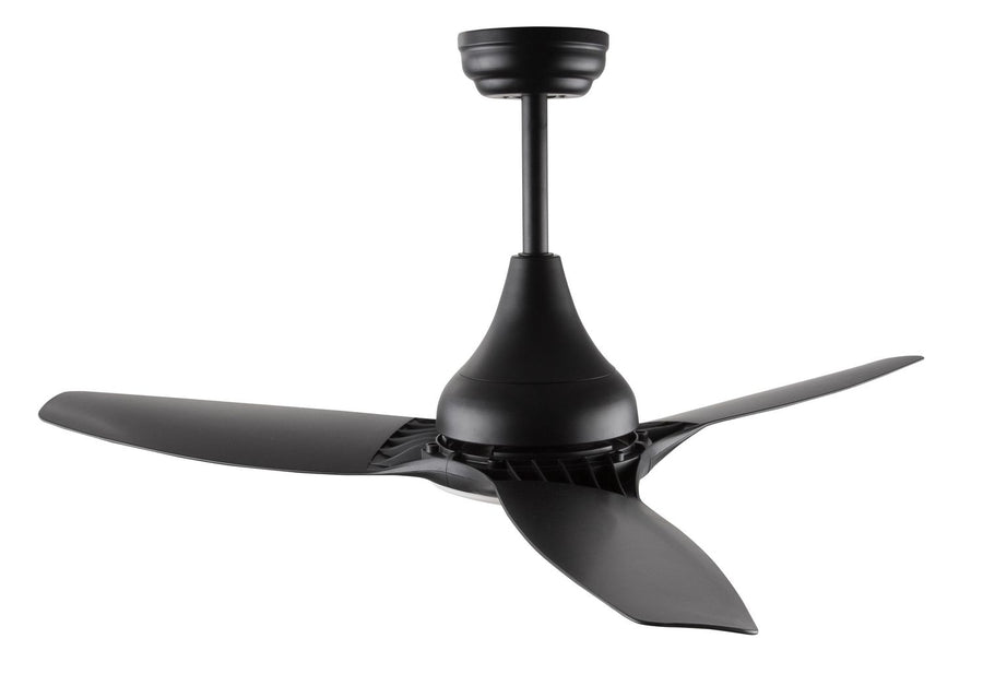 Ventilateur de plafond lumineux Samoa noir, verre